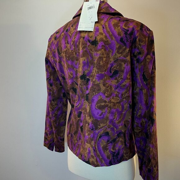 PATRICK CHRISTOPHER Women's Berry Brown Button Jacket - Size Large - NWT $84 - Picture 3 of 4